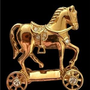 Elegant Gold Horse Figurine